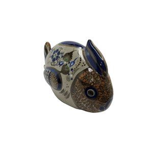 vintage Large vintage Large stone handmade multicolor fish made in Tonala Mexico